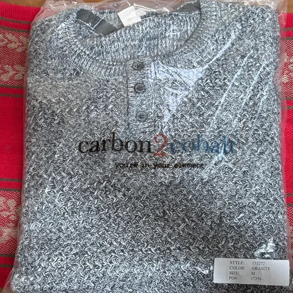 Carbon2Cobalt Men's Classic Gray Crewneck Sweater - Picture 2 of 4